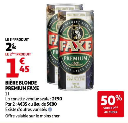 Promotie: Bière blonde premium Faxe