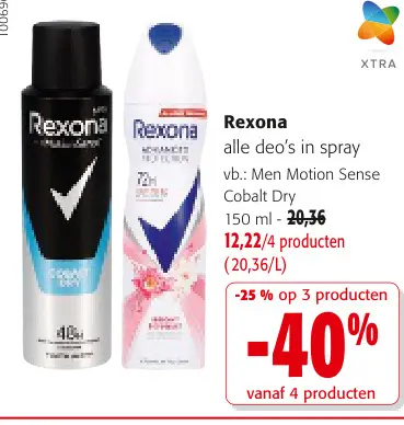 Promotie: alle deo's in spray vb.: Men Motion Sense Cobalt Dry