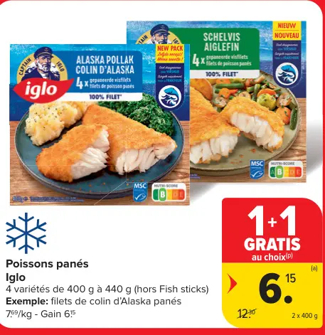 Offre: Poissons panés