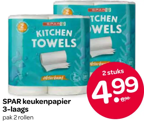 Aanbieding: Keukenpapier 3-laags