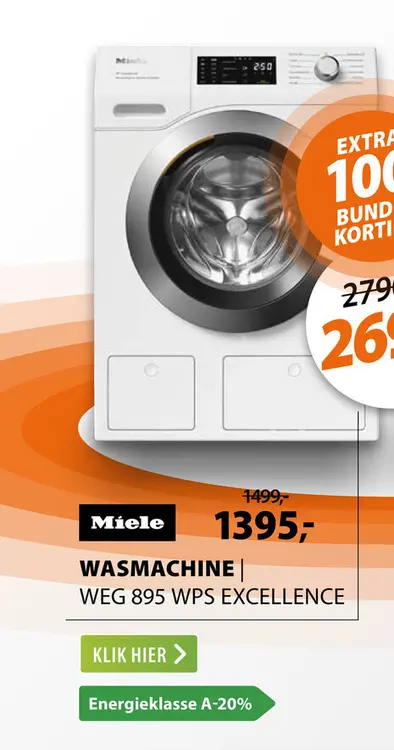 Aanbieding: Miele WEG 895 WPS Excellence PowerWash & TwinDos & SteamCare