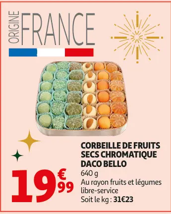 Offre: Corbeille de fruits secs chromatique