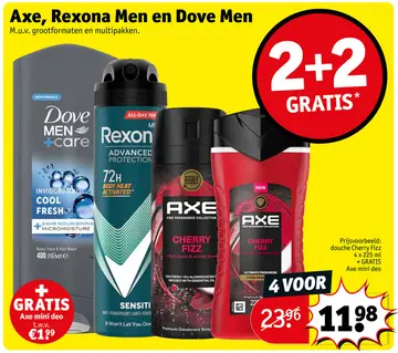 Aanbieding: Axe, Rexona Men en Dove Men