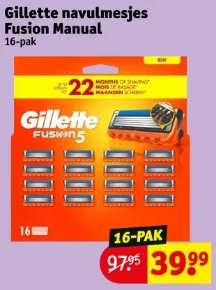 Promotie: Navulmesjes Fusion Manual