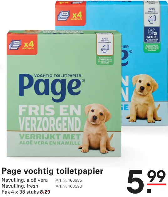 Aanbieding: Vochtig toiletpapier