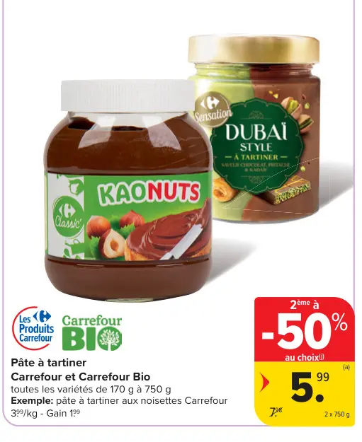 Offre: Pâte à tartiner