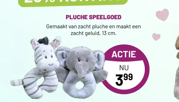 Aanbieding: Pluche speelgoed