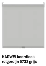 Aanbieding: KARWEI koordloos rolgordijn 5732 grijs
