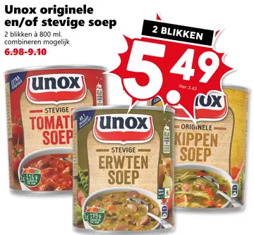 Aanbieding: Unox originele en/of stevige soep