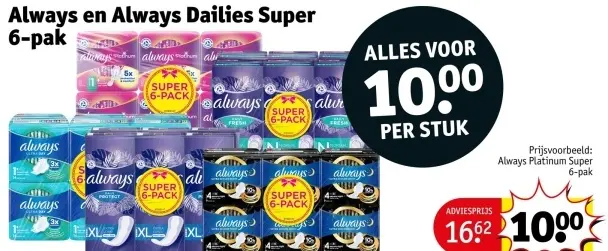 Aanbieding: Always en Always Dailies Super
