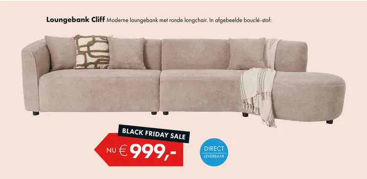 Aanbieding: Cliff loungebank