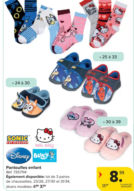 Offre: Pantoufles enfant