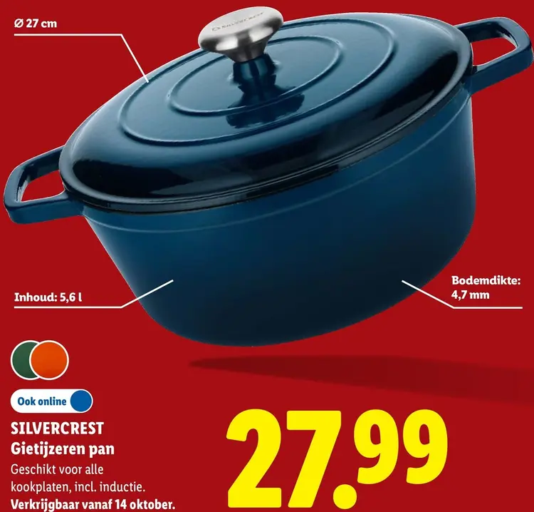 Aanbieding: Gietijzeren pan