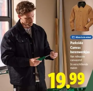 Aanbieding: Canvas herenwerkjas