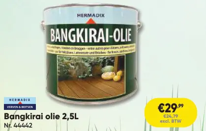 Promotie: Bangkirai olie