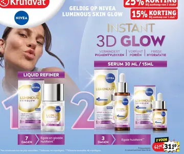 Aanbieding: NIVEA Luminous Skin Glow
