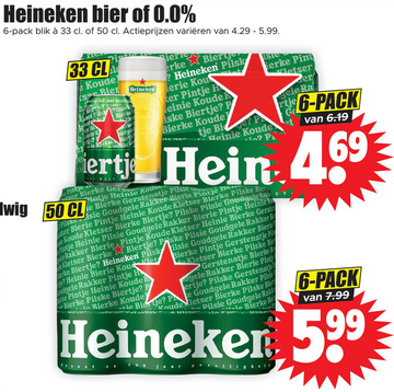 Aanbieding: Heineken bier of 0.0%