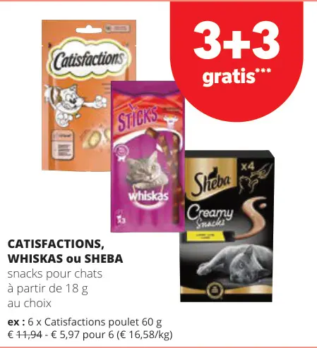 Offre: snacks pour chats
