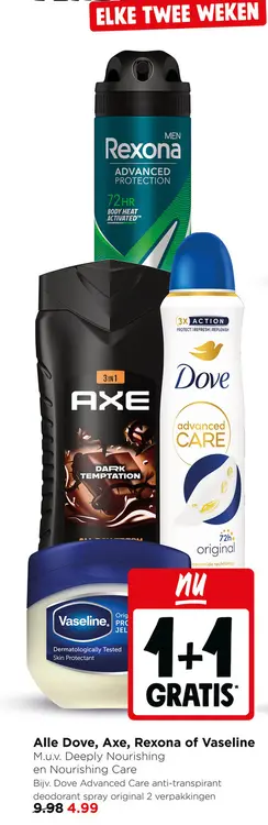 Aanbieding: Dove, Axe, Rexona of Vaseline