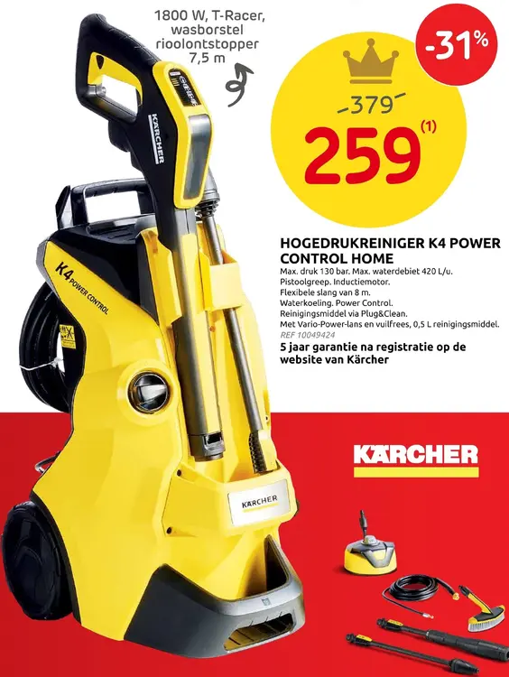 Promotie: Hogedrukreiniger K4 Power Control Home