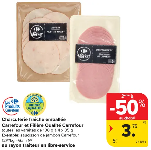 Offre: Charcuterie fraîche emballée