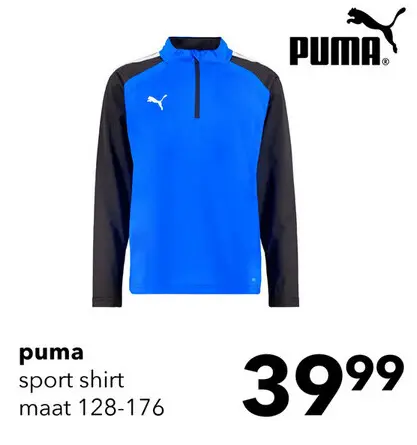 Aanbieding: Puma TeamLIGA longsleeve kinder sport T-shirt blauw