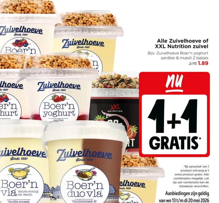 Aanbieding: Zuivelhoeve Boer'n yoghurt aardbei & muesli