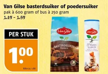 Aanbieding: Van Gilse basterdsuiker of poedersuiker