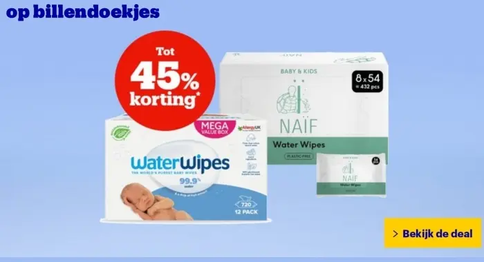 Aanbieding: Water Wipes & Naïf Water Wipes
