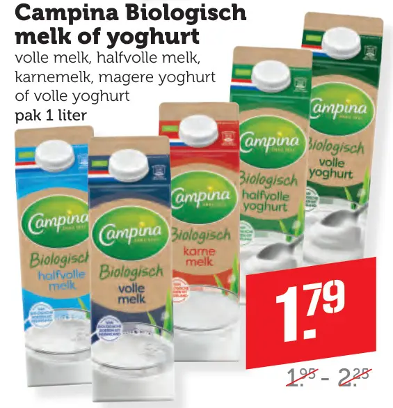 Aanbieding: Biologisch melk of yoghurt
