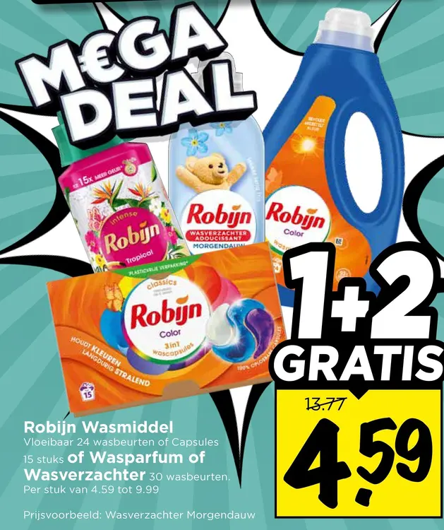 Aanbieding: Wasmiddel, wasparfum of wasverzachter