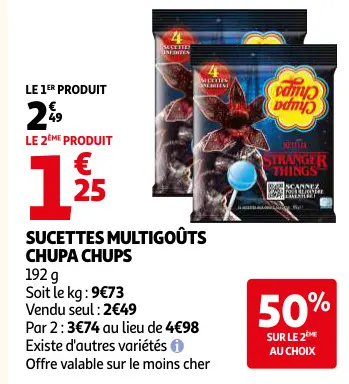 Offre: Sucettes multigouts