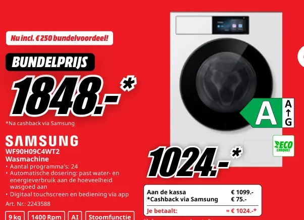 Promotie: Samsung Wasmachine