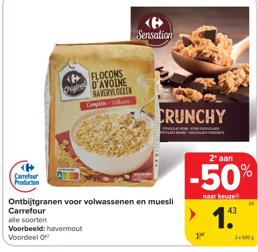 Promotie: Ontbijtgranen voor volwassenen en muesli