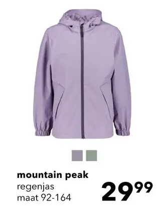 Aanbieding: Mountain Peak gevoerde kinder regenjas paars