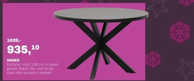 Aanbieding: Eettafel rond