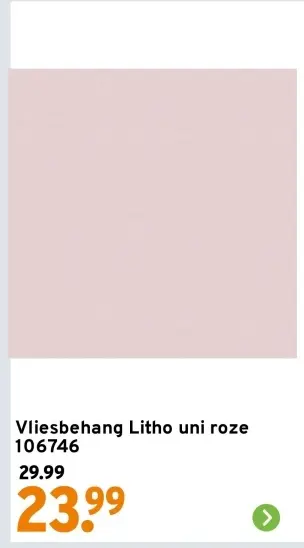 Aanbieding: Vliesbehang Litho uni roze
