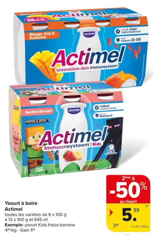 Offre: Yaourt à boire Actimel