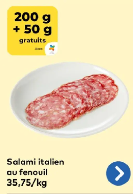 Offre: Salami italien au fenouil