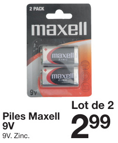 Offre: Piles Maxell R20