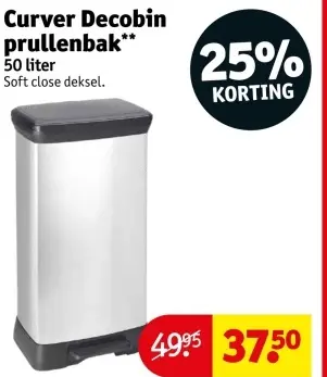 Aanbieding: Curver Decobin prullenbak