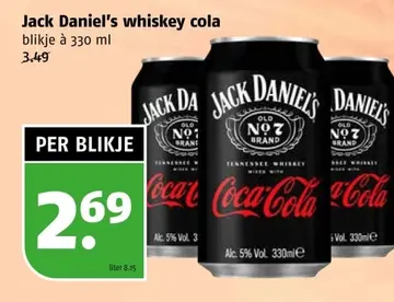 Aanbieding: Jack Daniel's whiskey cola
