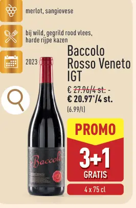 Promotie: Baccolo Rosso Veneto IGT