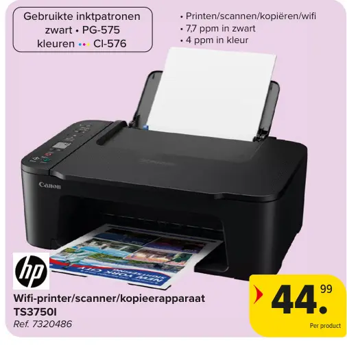 Promotie: Wifi-printer/scanner/kopieerapparaat TS37501