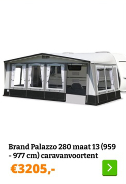 Aanbieding: Brand Palazzo 280 maat 13 (959 - 977 cm) caravanvoortent