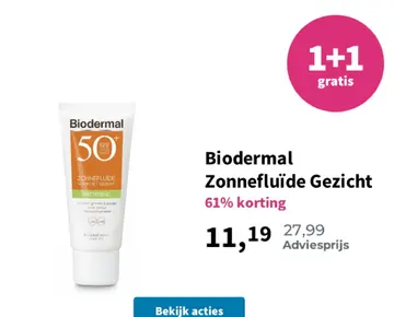 Aanbieding: Biodermal Zonnefluïde Gezicht
