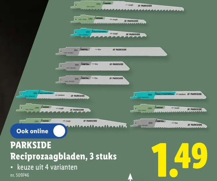 Promotie: Reciprozaagbladen