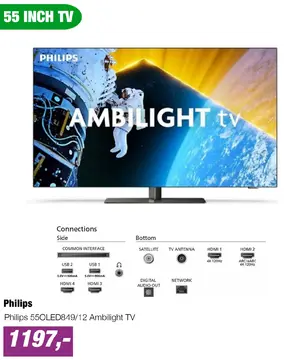 Aanbieding: Philips 55OLED849/12 Ambilight TV