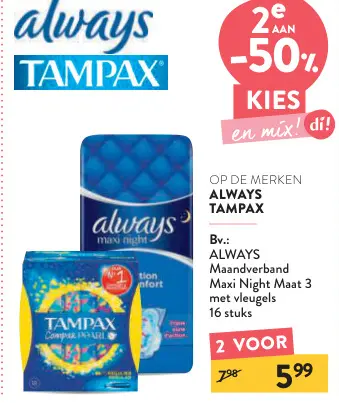 Promotie: Always & Tampax