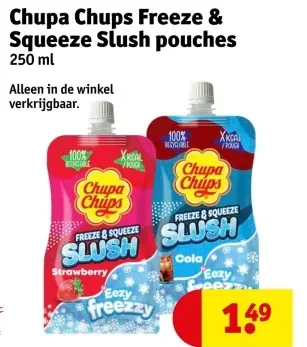 Aanbieding: Chupa Chups Freeze & Squeeze Slush pouches